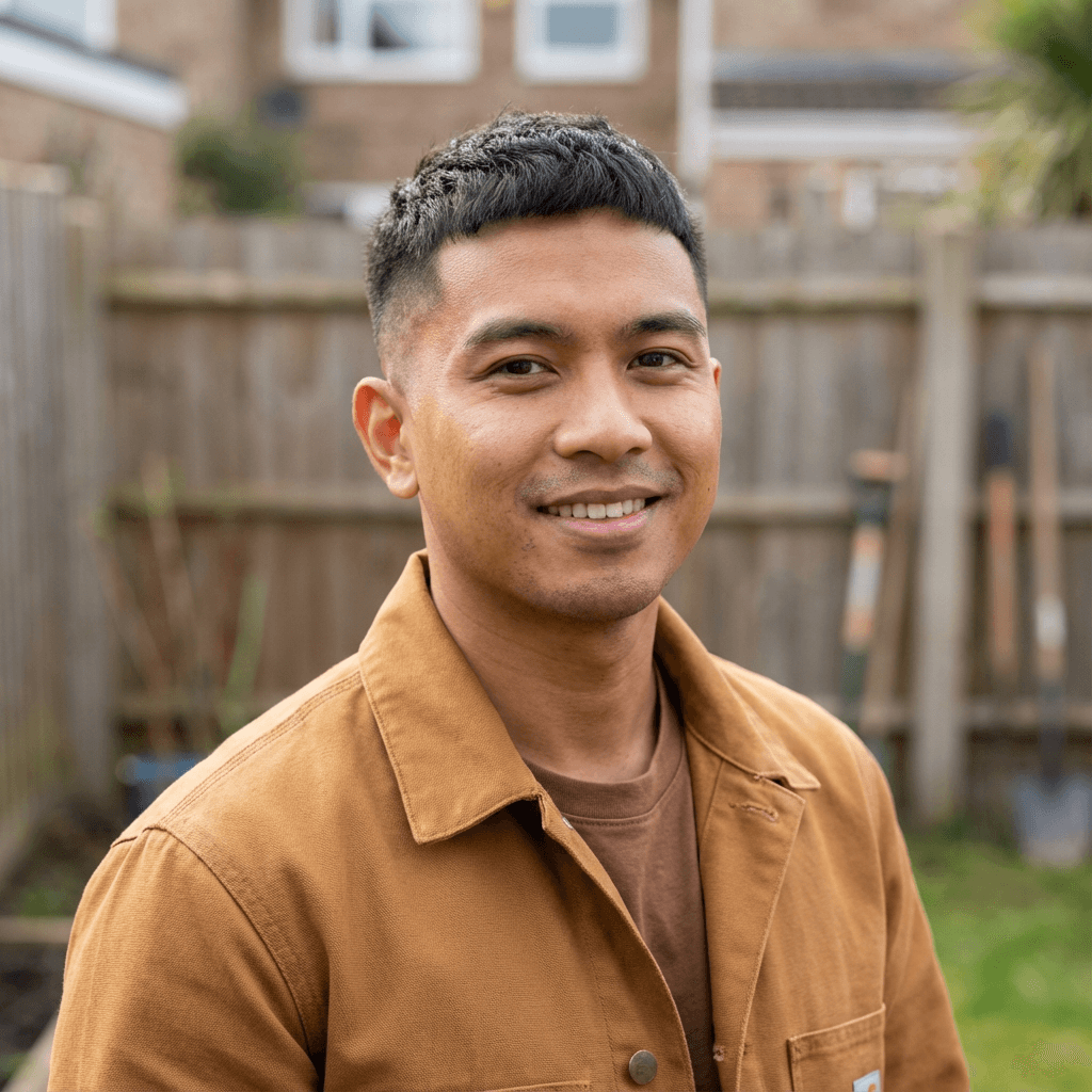 David Chen, male homeowner, East Asian, neat appearance